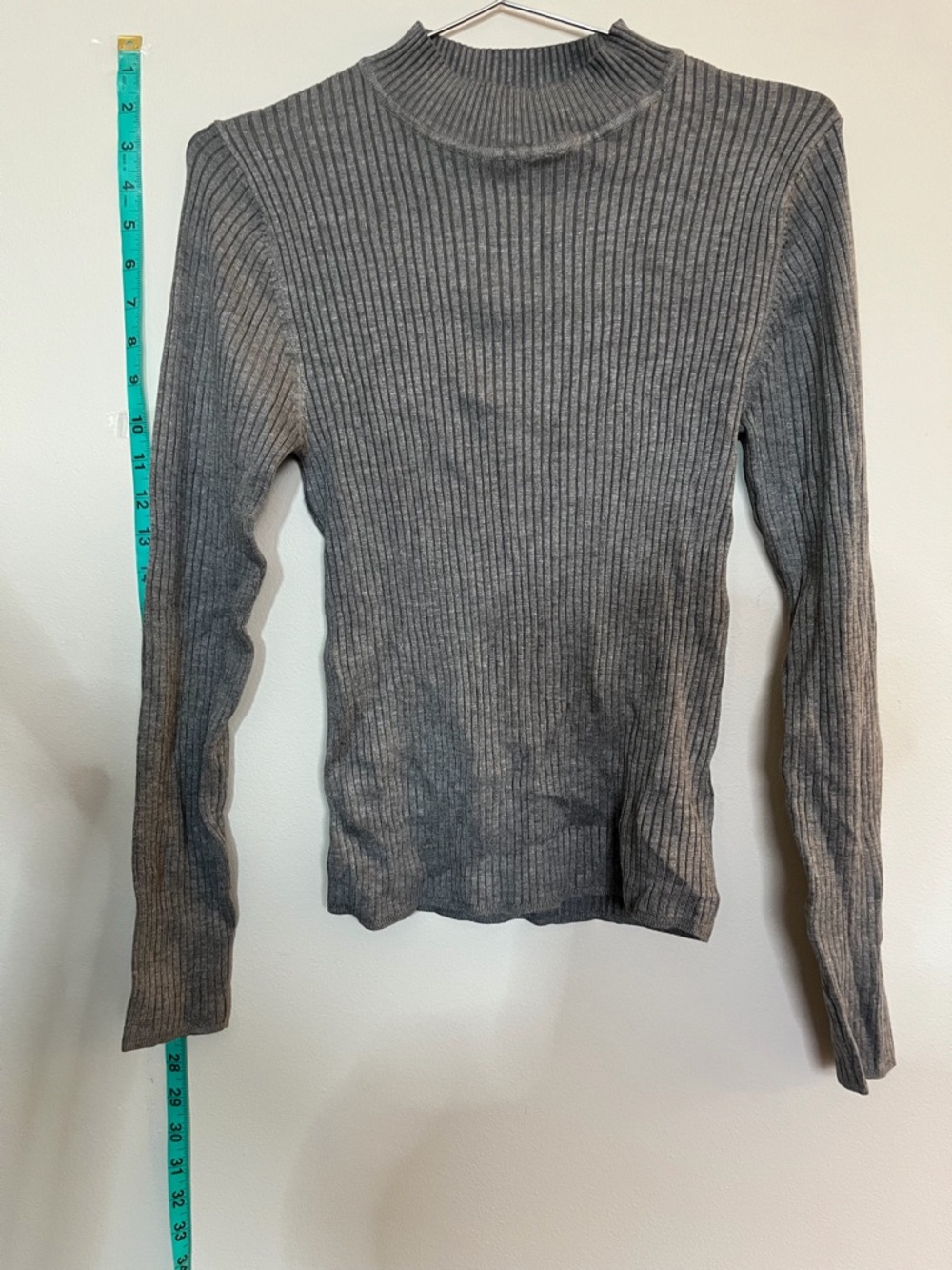 Primark Gray Ribbed Turtleneck Sweater